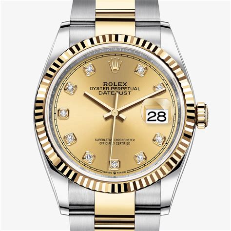 rolex datejust uomo acciaio e oro|rolex datejust 36 mm.